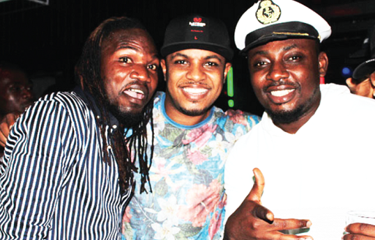 Nii Bi, D Cryme and Choirmaster at the video premiere